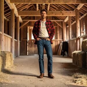 Tall Rigid 34x36 Wrangler Cowboy Cut 13MWZ Original Fit Jeans Men's Indigo New